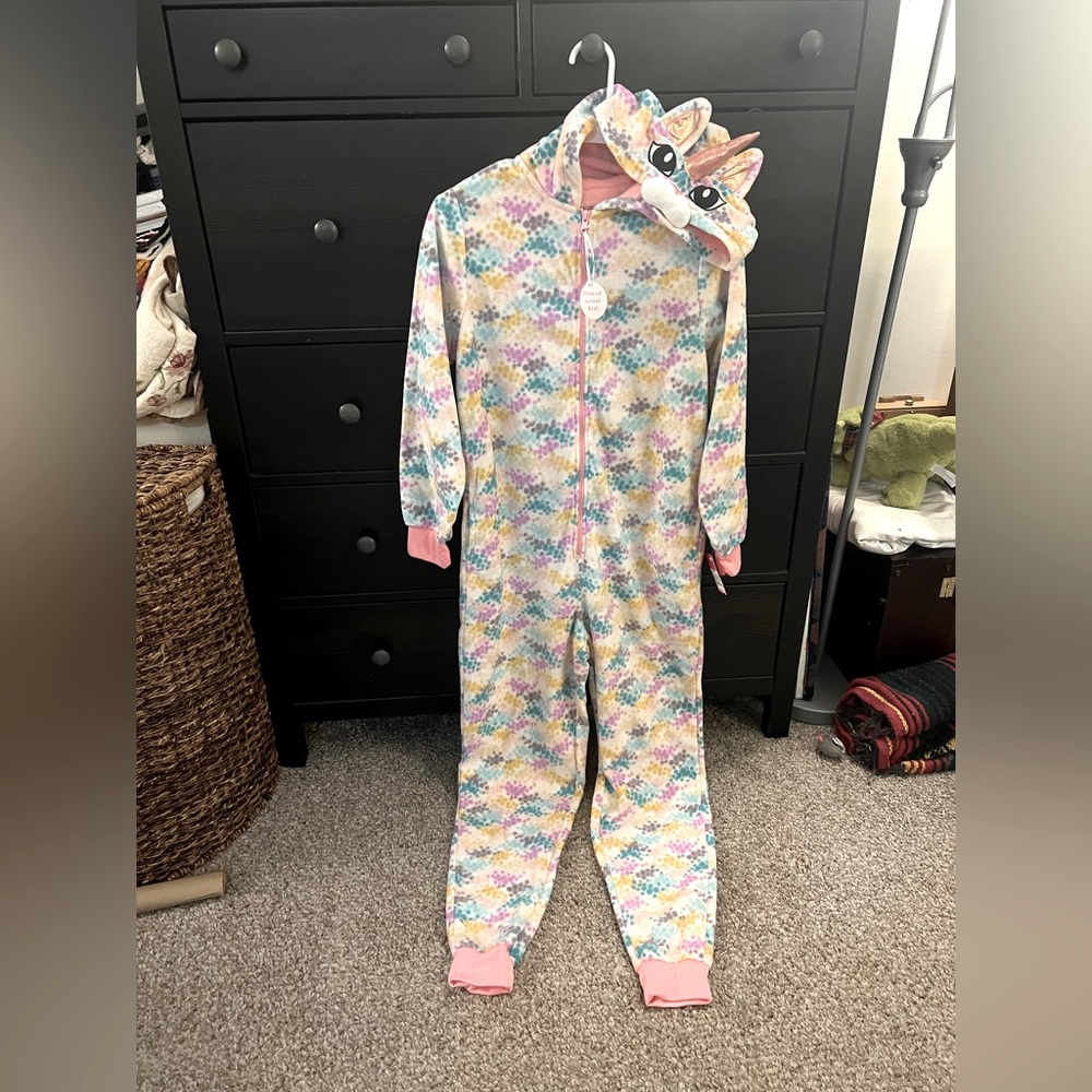 NWT Xhilaration Cat Unicorn One Piece Sleepwear PJs Costume XS/S